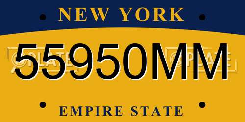 55950MM New York License Plate