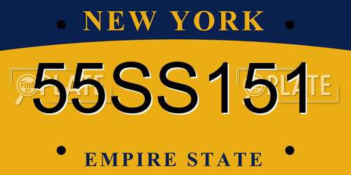 55SS151 New York License Plate