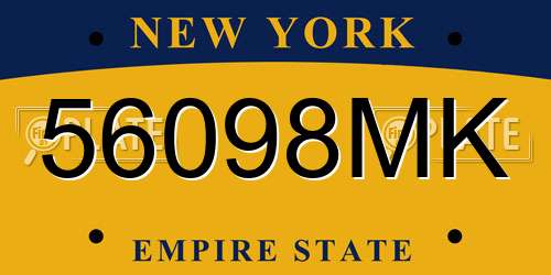 56098MK New York License Plate