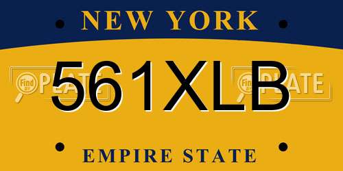 561XLB New York License Plate