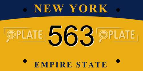 563 New York License Plate