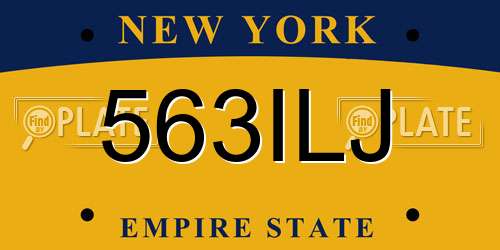 563ILJ New York License Plate
