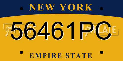 56461PC New York License Plate