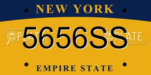 5656SS New York License Plate