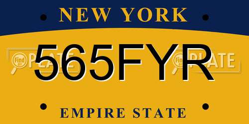 565FYR New York License Plate