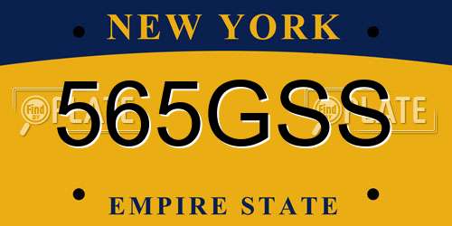 565GSS New York License Plate