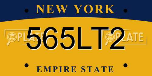 565LT2 New York License Plate