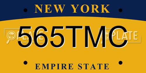 565TMC New York License Plate
