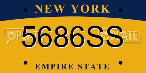 5686SS New York License Plate