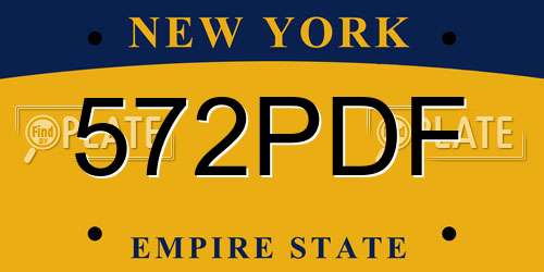 572PDF New York License Plate