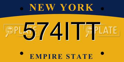 574ITT New York License Plate