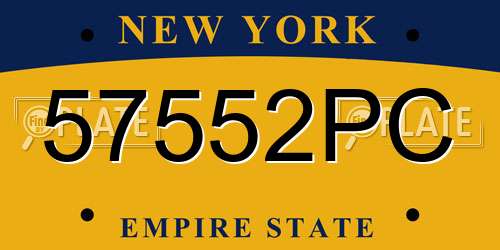 57552PC New York License Plate