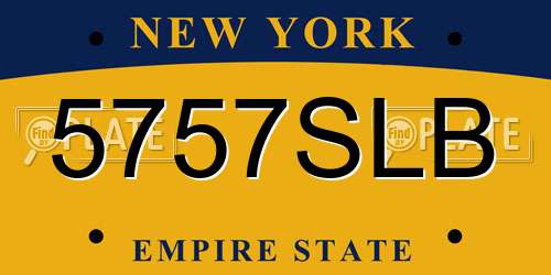 5757SLB New York License Plate