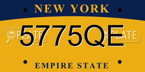 5775QE New York License Plate