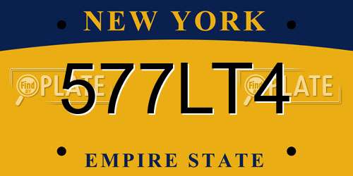 577LT4 New York License Plate