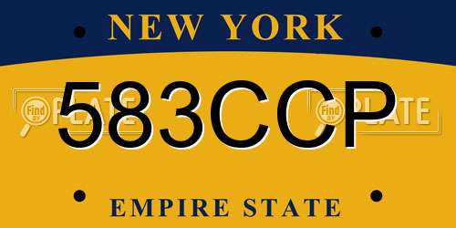 583CCP New York License Plate