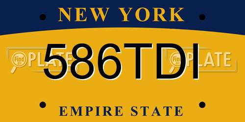 586TDI New York License Plate