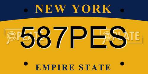 587PES New York License Plate