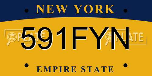 591FYN New York License Plate