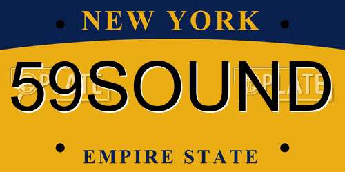 59SOUND New York License Plate
