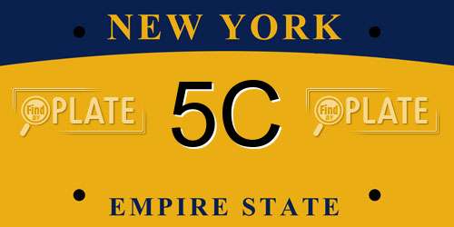 5C New York License Plate