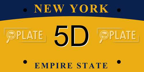 5D New York License Plate