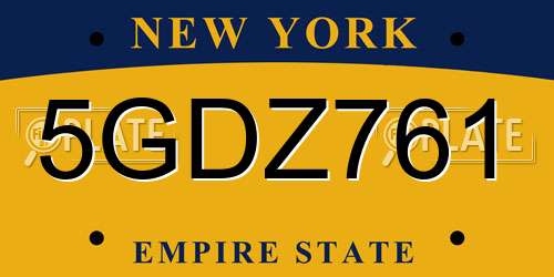 5GDZ761 New York License Plate