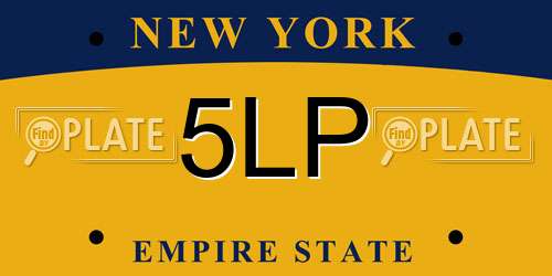5LP New York License Plate