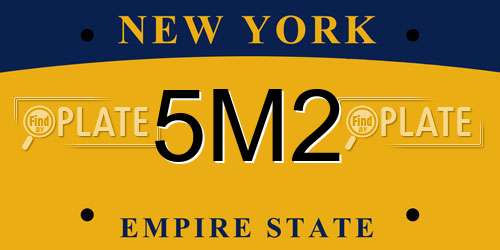 5M2 New York License Plate