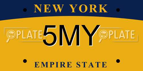 5MY New York License Plate