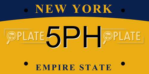 5PH New York License Plate