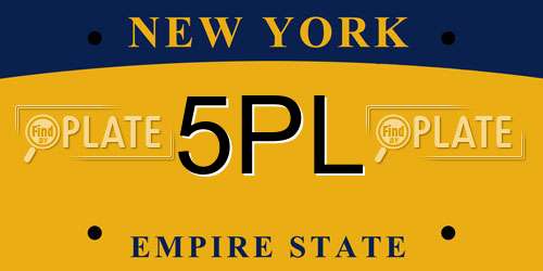 5PL New York License Plate