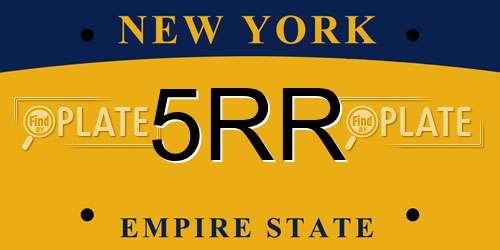 5RR New York License Plate