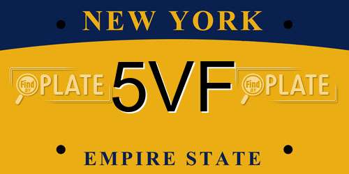 5VF New York License Plate