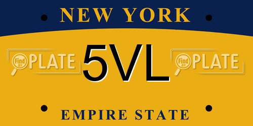 5VL New York License Plate