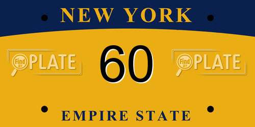 60 New York License Plate