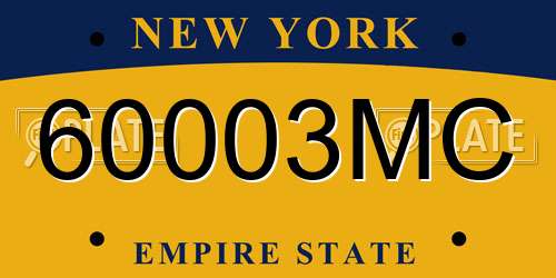 60003MC New York License Plate