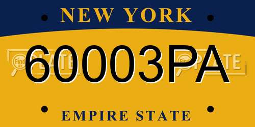 60003PA New York License Plate