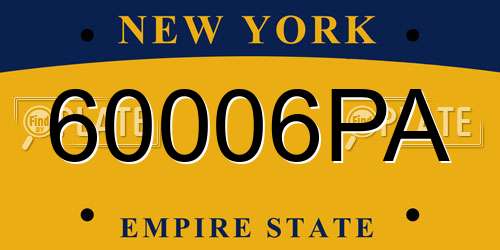 60006PA New York License Plate