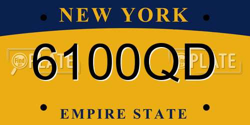 6100QD New York License Plate