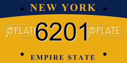 6201 New York License Plate