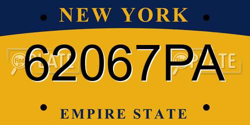 62067PA New York License Plate