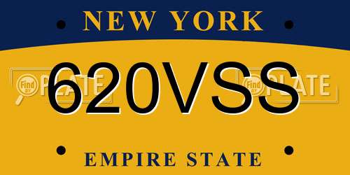 620VSS New York License Plate
