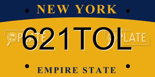 621TOL New York License Plate