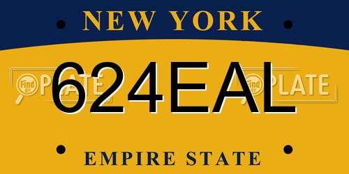 624EAL New York License Plate