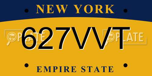 627VVT New York License Plate