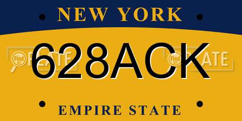 628ACK New York License Plate