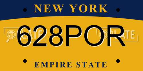 628POR New York License Plate