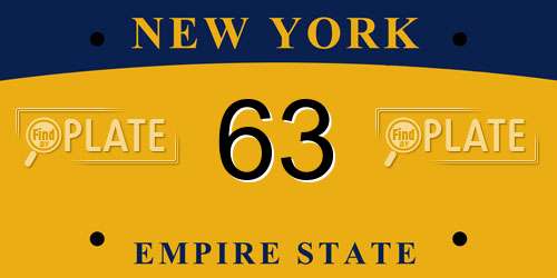 63 New York License Plate