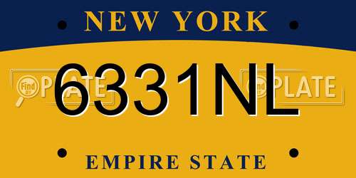6331NL New York License Plate